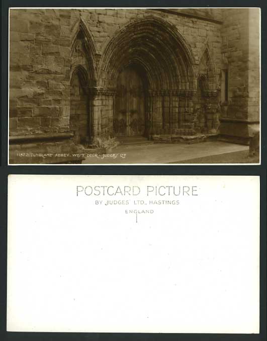 Scotland Old Judges' Postcard DUNBLANE ABBEY West Door No. 11322