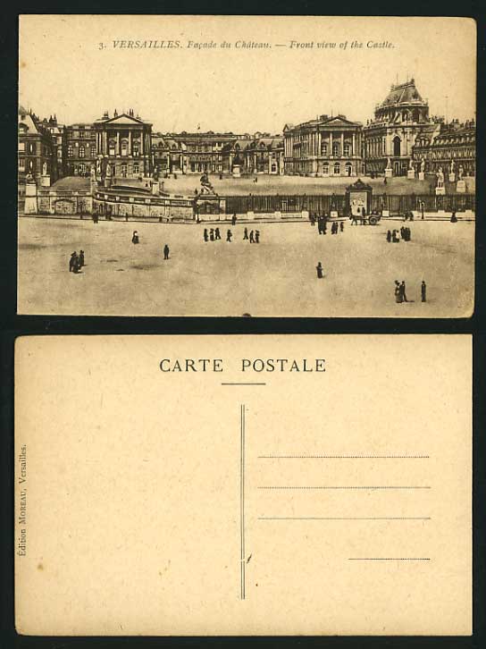 France Old Postcard VERSAILLES Front view of the Castle