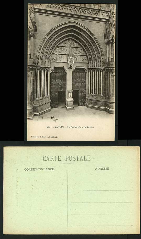 France Old Postcard Le Porche - VANNES CATHEDRAL Gate