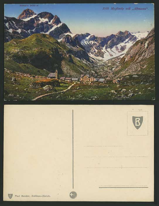 Switzerland Old Postcard MOUNTAINS - ALTMANN Meglisalp