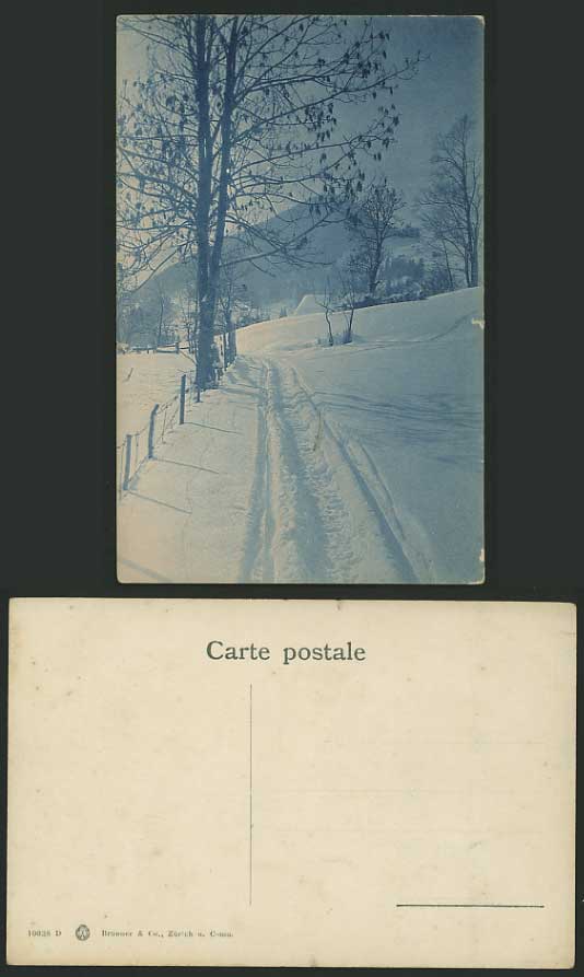 Switzerland / Italy Old Postcard SNOWY LANDSCAPE