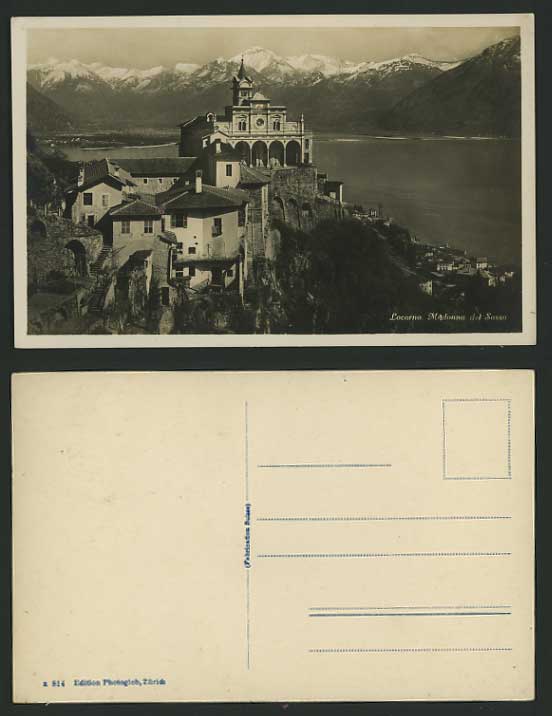 Switzerland Old Phot Postcard LOCARNO Madonna del Sasso