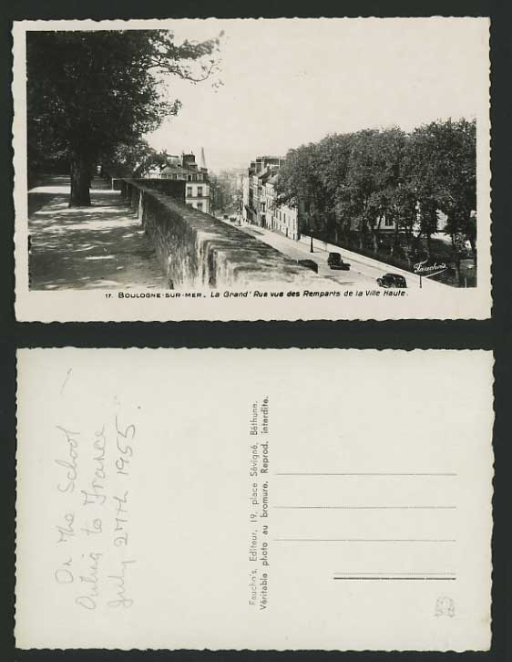 France 1955 Photo Postcard - BOULOGNE-SUR-MER Grand Rue
