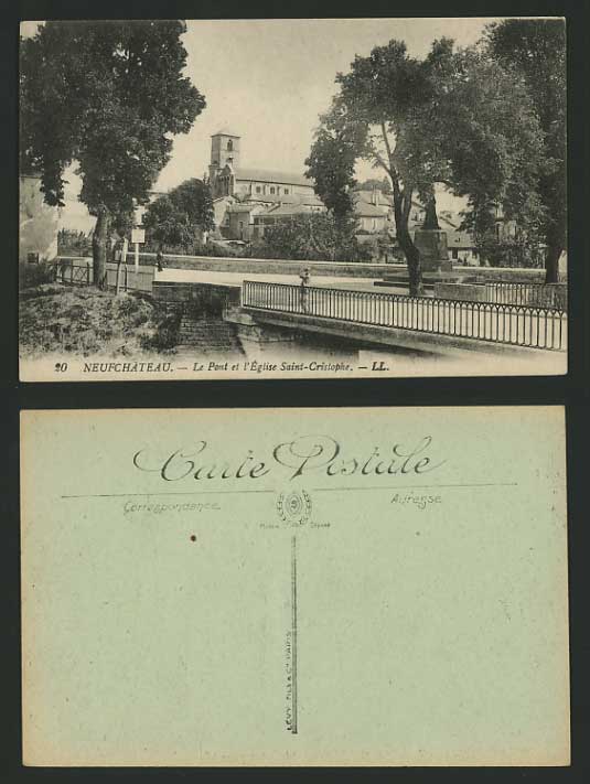 France L.L. Postcard NEUFCHATEAU Church Saint-Cristophe