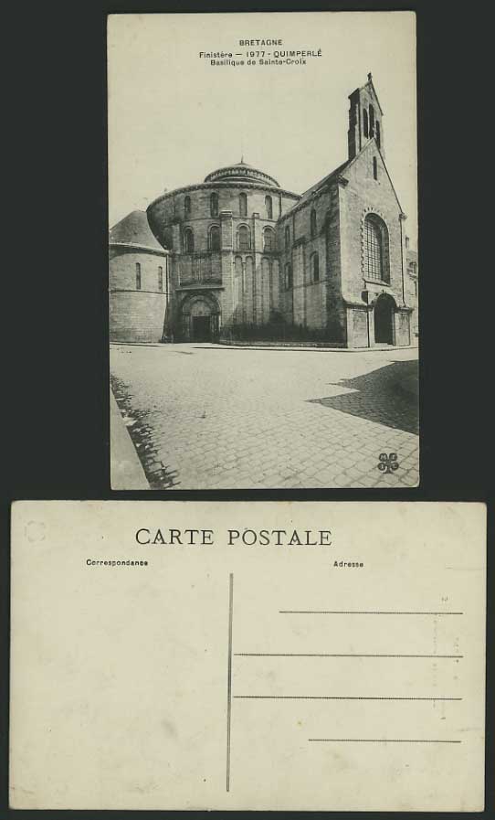 France Old Postcard FINISTERE Basilique de Sainte-Croix