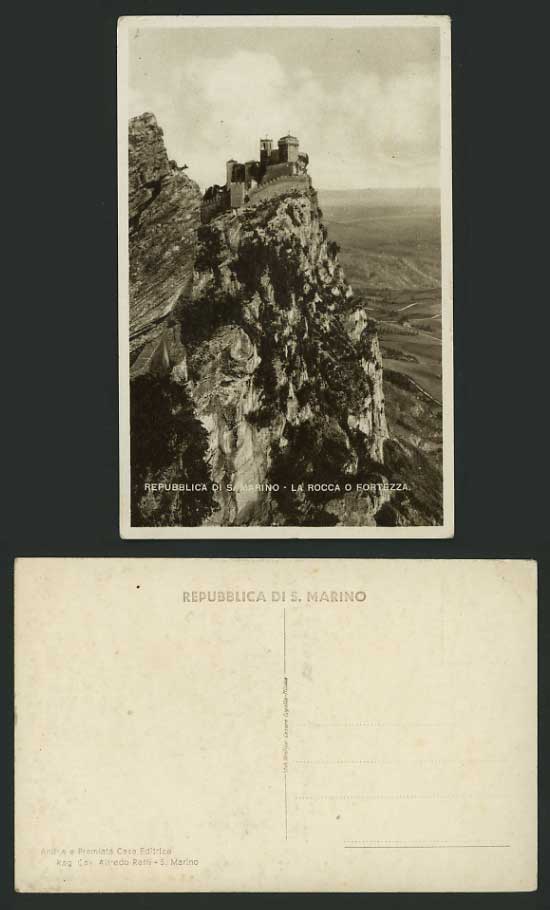 SAN MARINO Italy Old Postcard Rock La Rocca o Fortezza