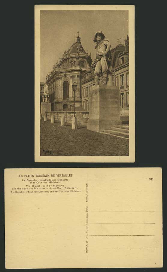 France Old Postcard VERSAILLES Petits Tableaux - Chapel