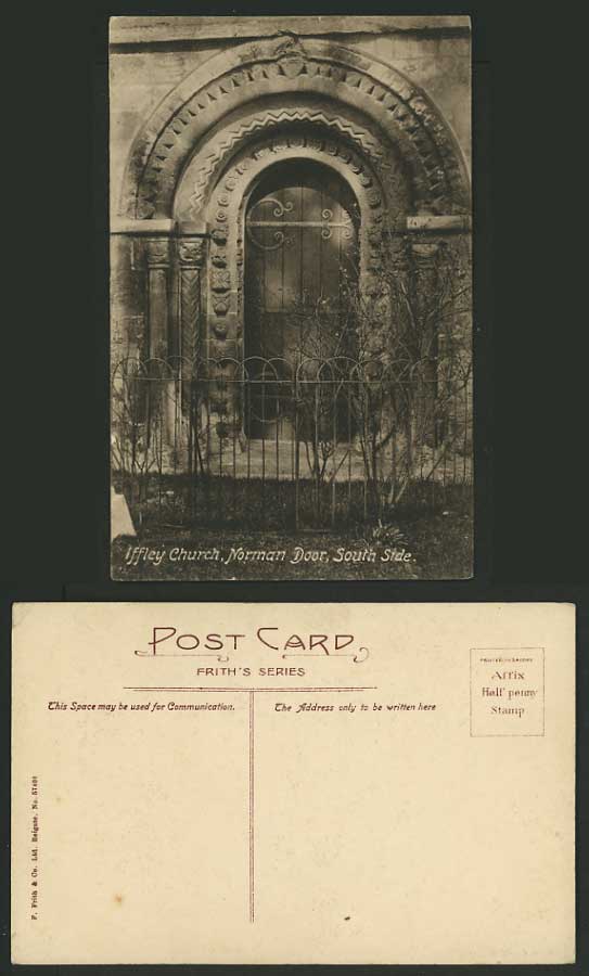 IFFLEY CHURCH Norman Door - South Old Frith's Postcard