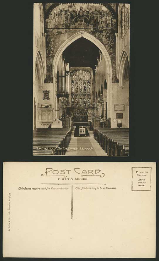 Wiltshire Old Frith Postcard SALISBURY St Thomas Church