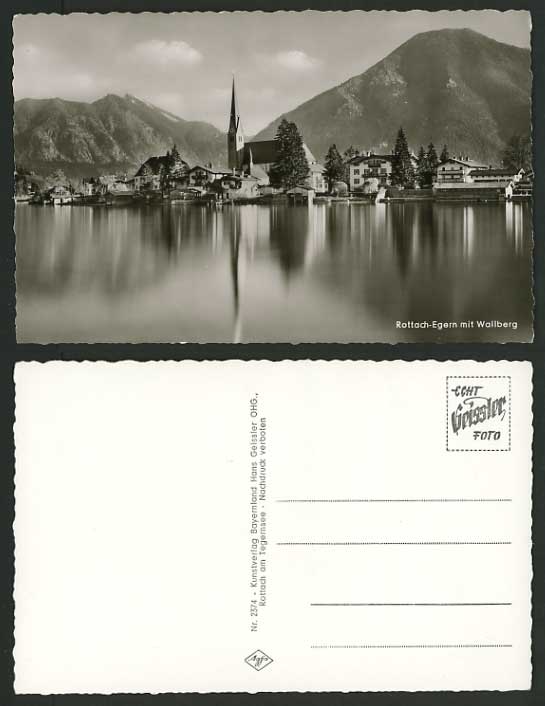 Germany Real Photo Postcard ROTTACH-EGERN Lake & Church