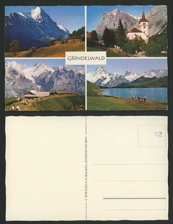 Switzerland Colour Postcard GRINDELWALD Lake Mountains
