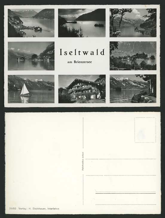 Switzerland Photo Postcard ISELTWALD Lake Brienzersee