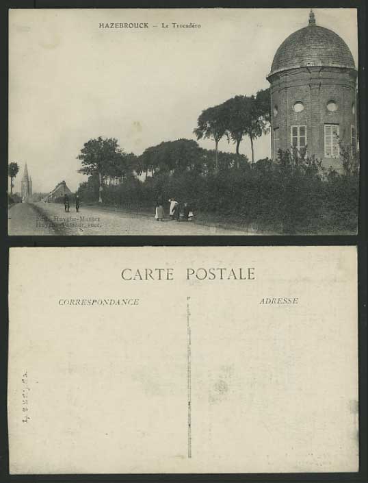 France Old Postcard Street View HAZEBROUCK Le Trocadero