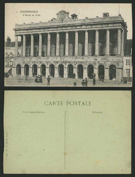 France Nord-Pas-de-Calais Postcard HAZEBROUCK Town Hall