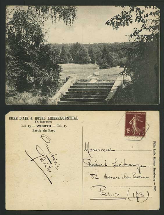 France Old Postcard Cure D'Air & Hotel Liebfrauenthal