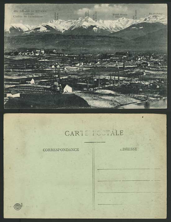 France Savoie Old Postcard - MYANS Chaine de Belledonne