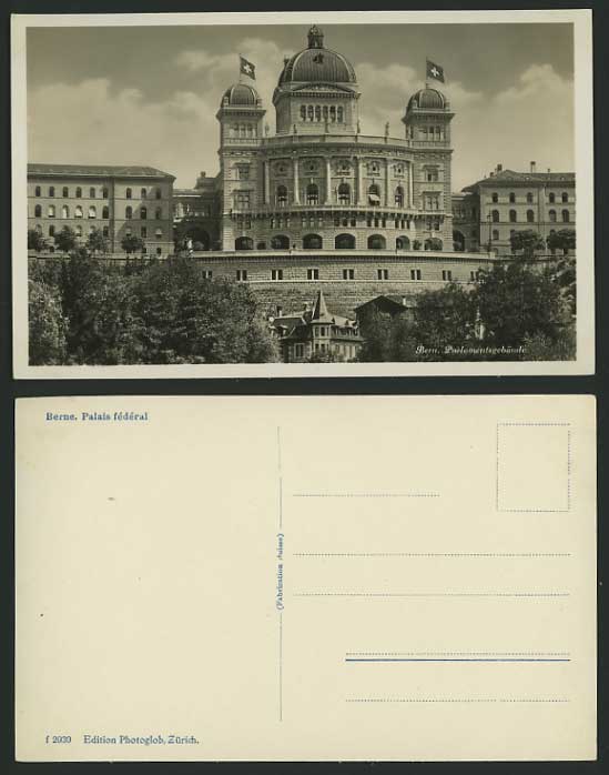 Swiss Old Postcard BERN Parliament Legislative Building