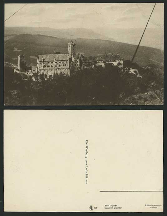 Germany Eisenach Old Postcard Mountains WARTBURG CASTLE