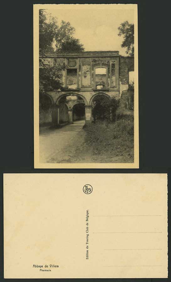 Belgium Old Postcard Abbey ABBAYE DE VILLERS Pharmacie