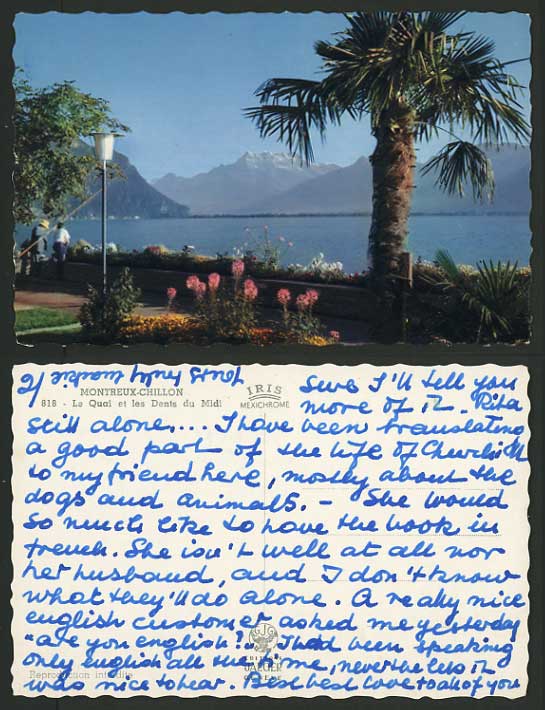 Switzerland Postcard - DENTS DU MIDI - Montreux-Chillon
