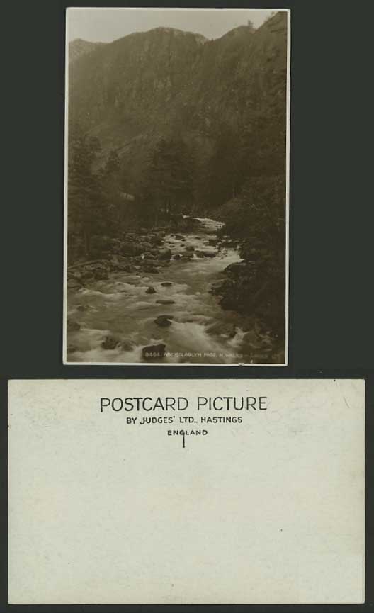 North Wales Judges' Old Postcard ABERGLASLYN PASS River