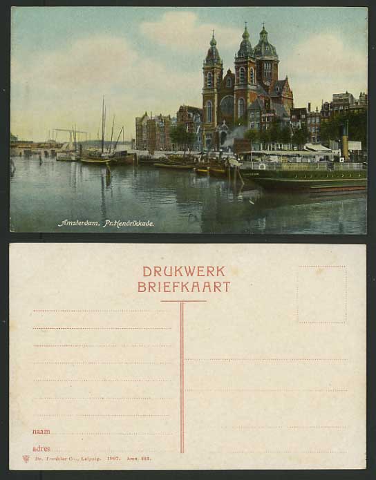 Netherlands Old Postcard AMSTERDAM Pr. Hendrikkade