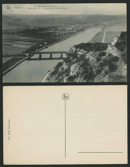 Belgium Houx Old Postcard RUINS POILVACHE Bridge River