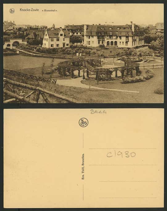 Belgium c1930 Old Postcard - KNOCKE-ZOUTE - Binnenhof