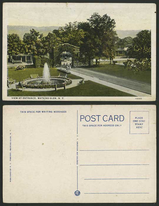 USA Old Postcard WATKINS GLEN New York State - Entrance
