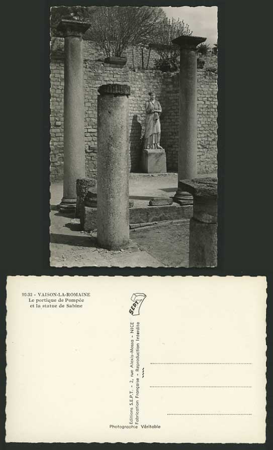 France Old Postcard VAISON-LA-ROMAINE Statue of Sabine