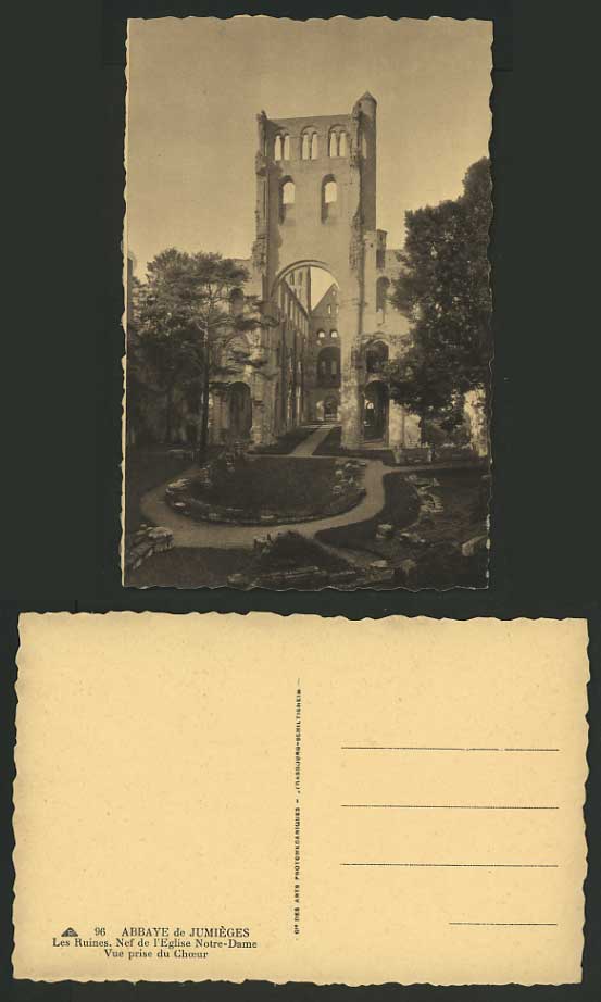 France Old Postcard ABBAYE DE JUMIEGES Abbey Ruins