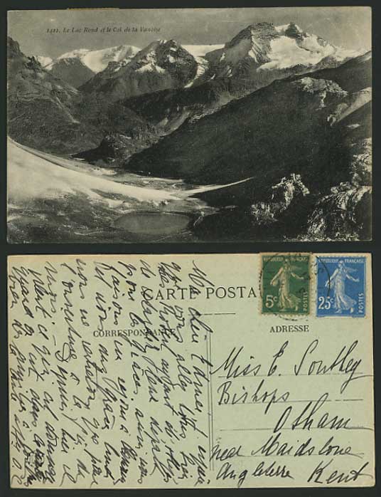France Old Postcard - Lac Rond et le Col de la Vanoise
