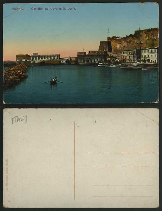 Italy Old Postcard NAPLES Castello dell'Uovo - S. LUCIA
