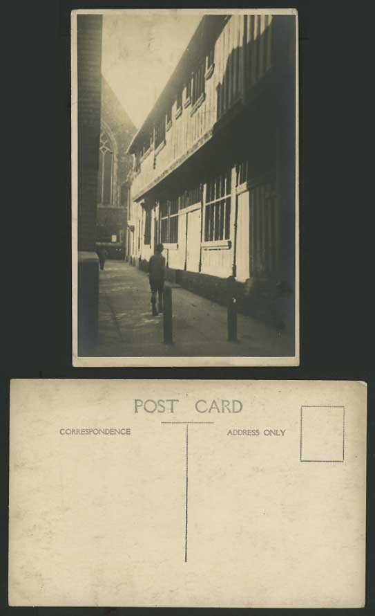 England Old Real Photo Postcard CHURCH ENTRANCE