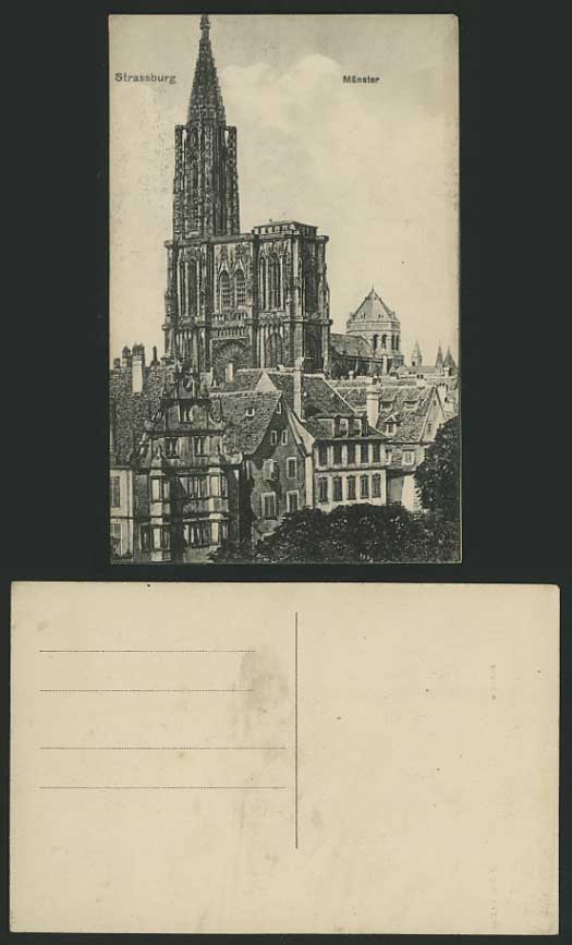 France Old Postcard STRASSBOURG CHURCH Muenster Munster