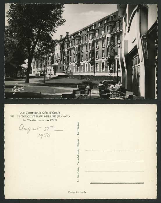 France 1954 Postcard - TOUQUET PARIS-PLAGE Cote d'Opale