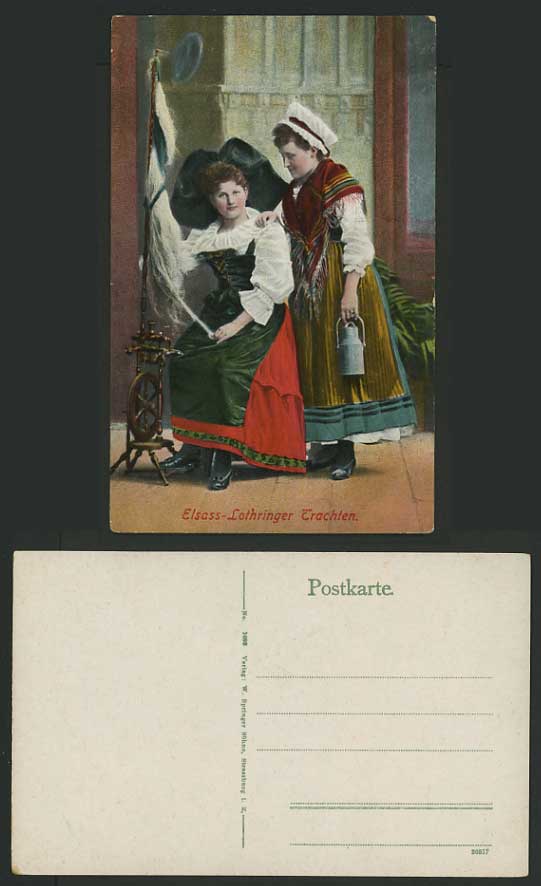 Germany Old Postcard ELSASS LOTHRINGEN Lorraine Clothes