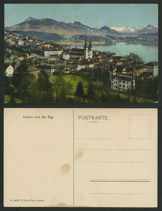 Switzerland Old Coloured Postcard - LUCERNE - RIGI Lake
