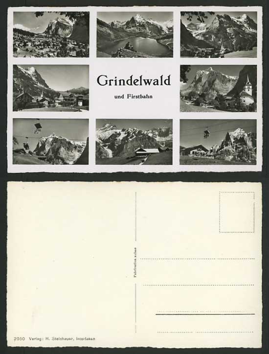 Switzerland Multiview Postcard - GRINDELWALD Chair Lift