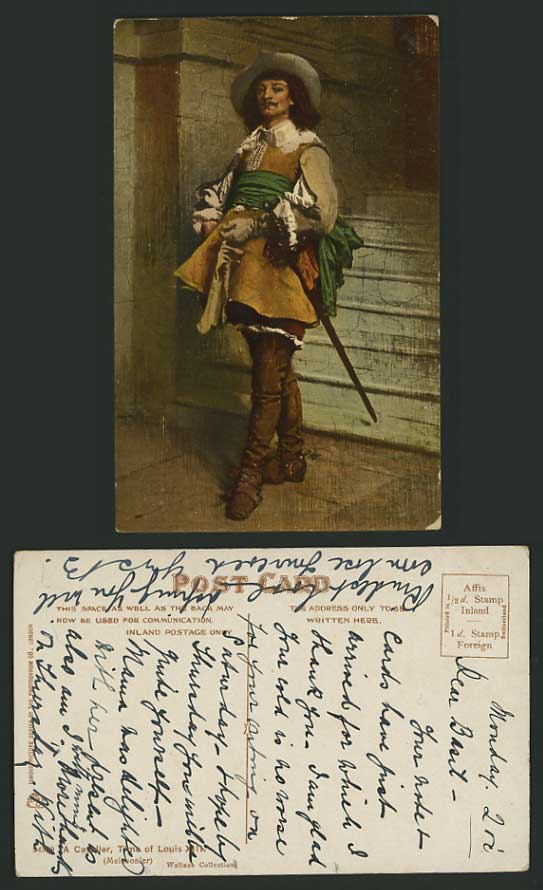 Art Drawn Old Postcard - LOUIS XIII IN MILITARY UNIFORM