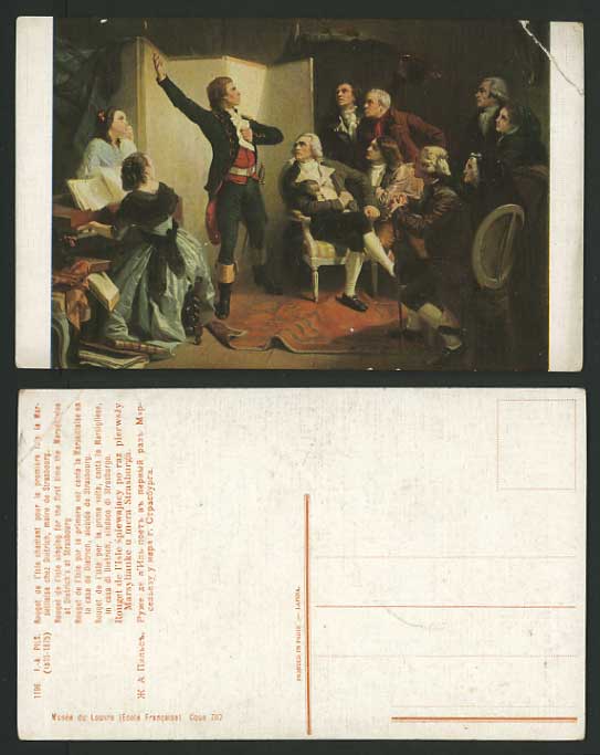 Artist Drawn Old Postcard - ROUGET DE l'ISLE SINGING