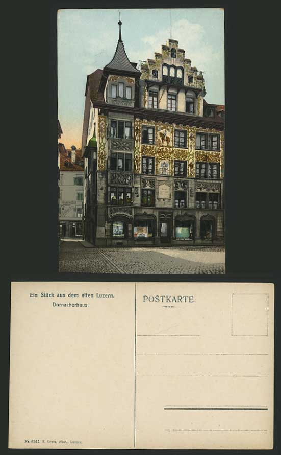 Switzerland Old Coloured Postcard LUCERNE Dornacherhaus