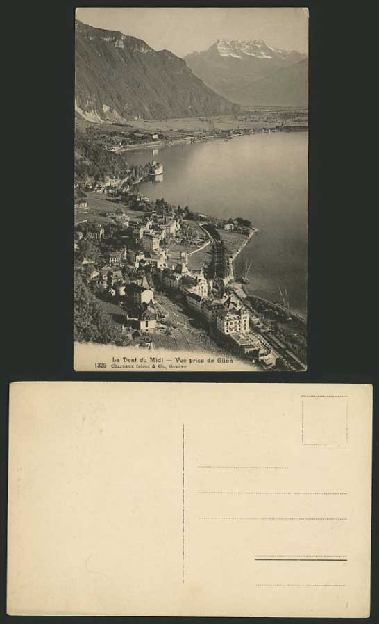 Switzerland Old Postcard DENTS DU MIDI Lake, Mountains
