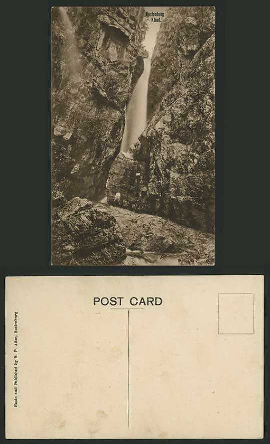 South Africa Old Postcard - RUSTENBURG KLOOF Waterfall