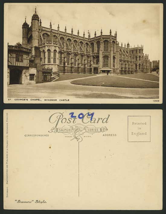 Berkshire Postcard - WINDSOR CASTLE St. George's Chapel