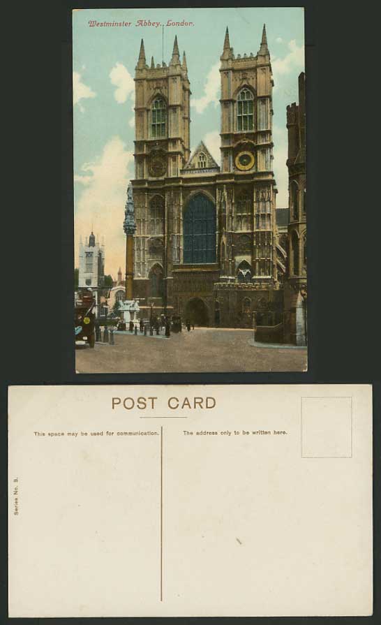 London Old Coloured Postcard WESTMINSTER ABBEY