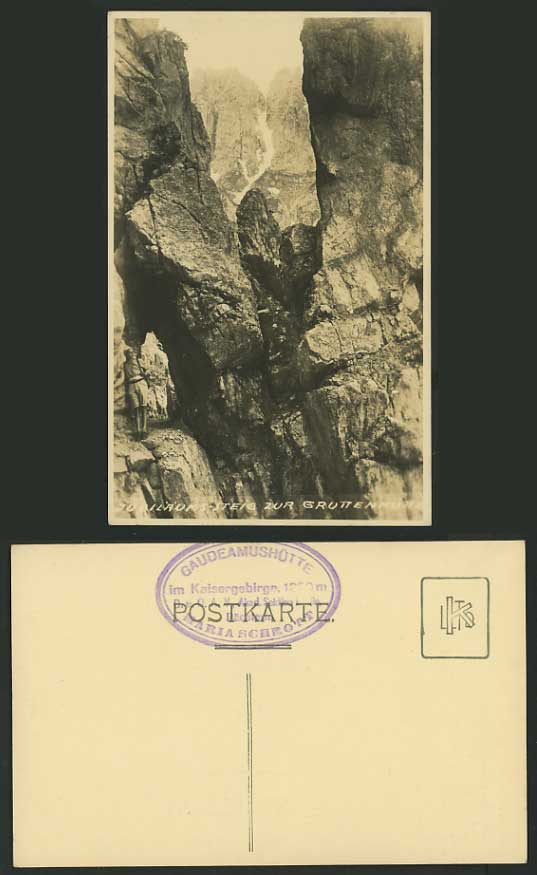 Austria Old R.P. Postcard KAISERGEBIRGE Gaudeamushuette