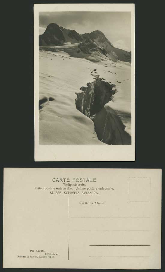Switzerland Old R.P. Postcard PIZ KESCH Snowy Landscape