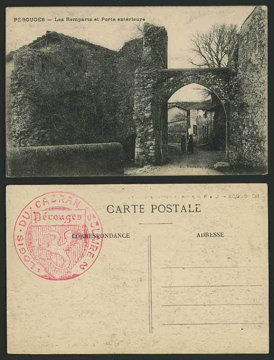 France Ain Old Postcard PEROUGES Remparts & Porte, GATE