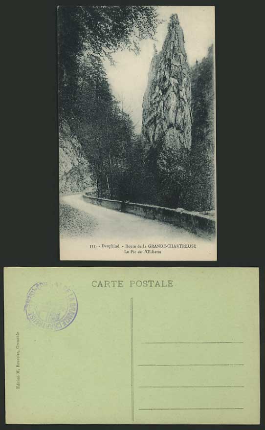 France Old Postcard DAUPHINE Pic de l'Oeillette / HOTEL